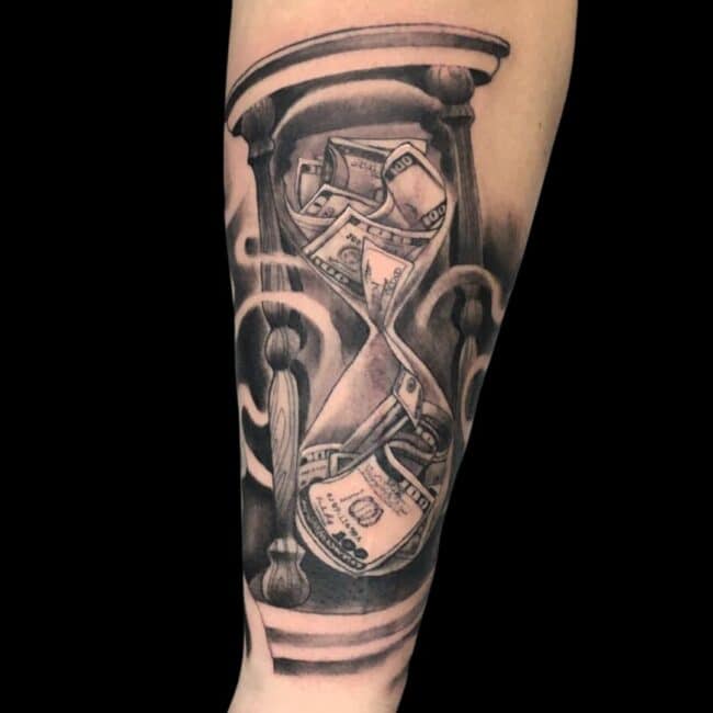 pictures of money tattoos