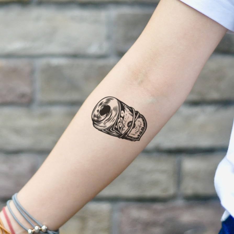 pictures of money tattoos