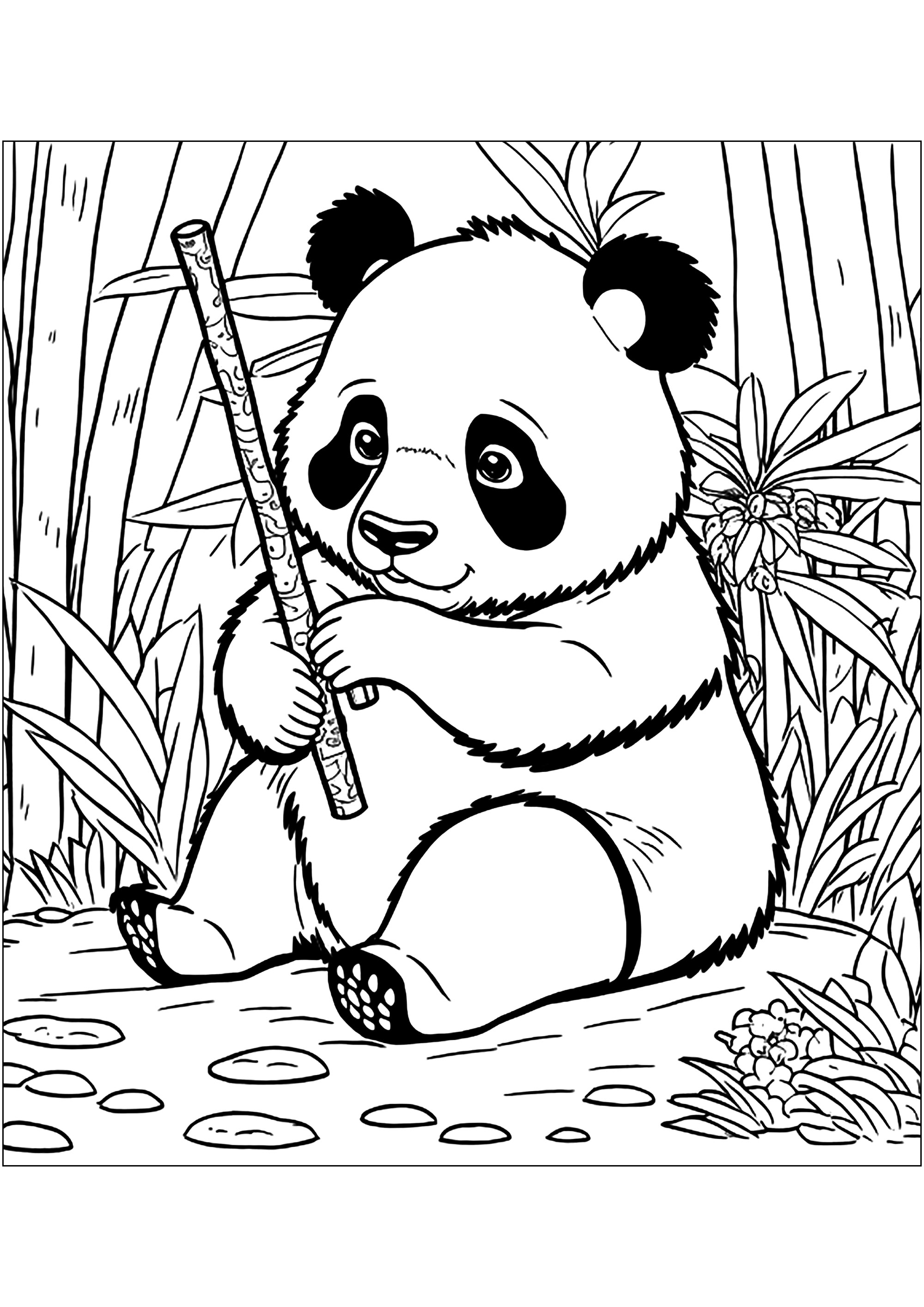 pictures of pandas to color