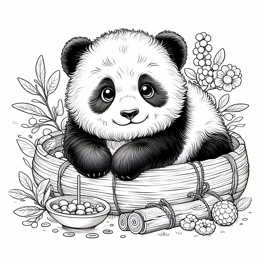 pictures of pandas to color