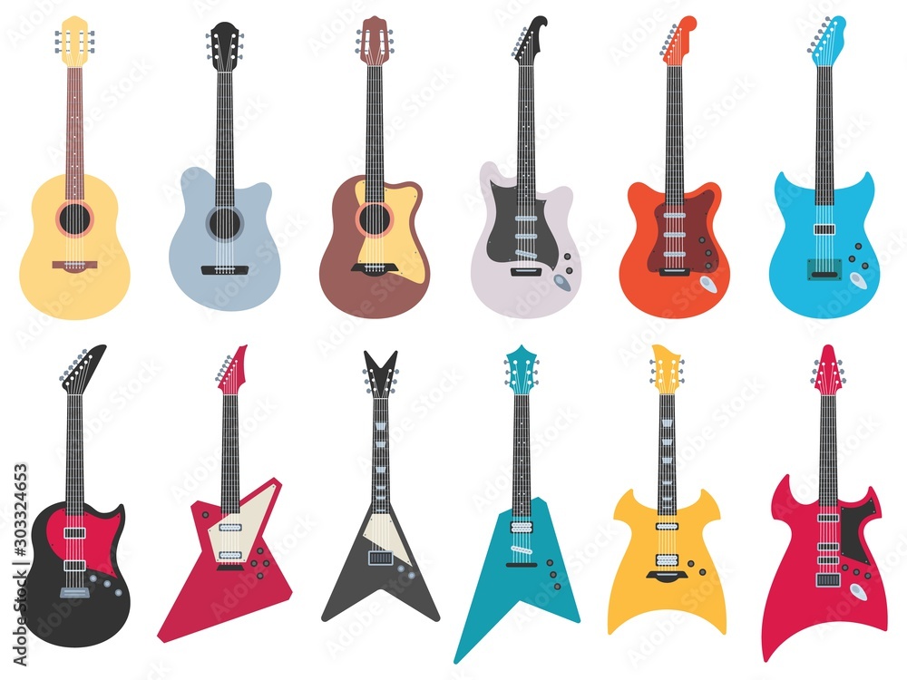 pictures of rock guitars