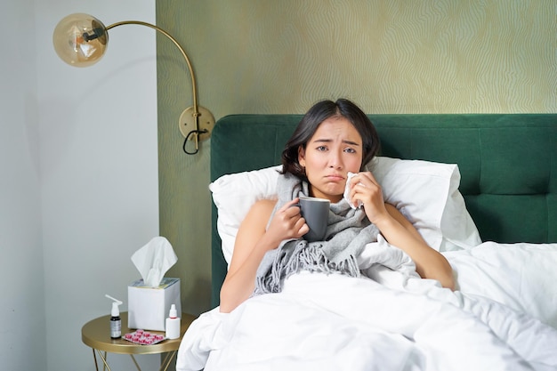 pictures of sick people in bed