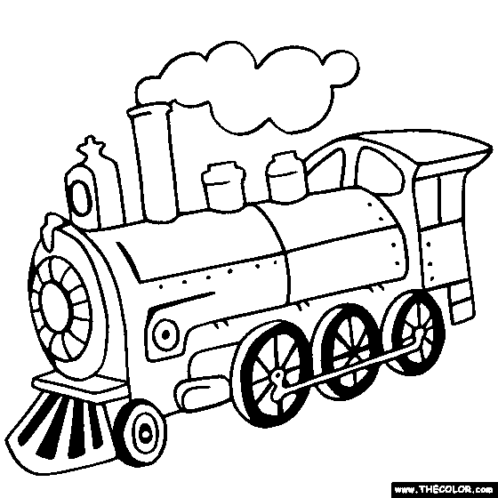 pictures of trains to color