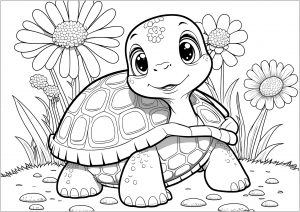 pictures of turtles to color