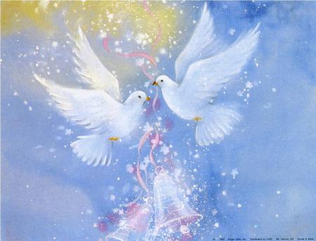 pictures of wedding bells and doves