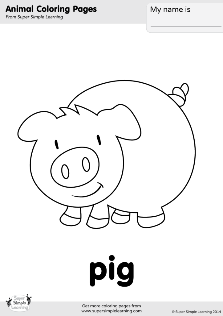 pig coloring page