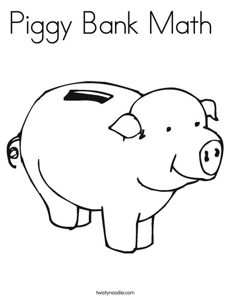 piggy bank coloring page