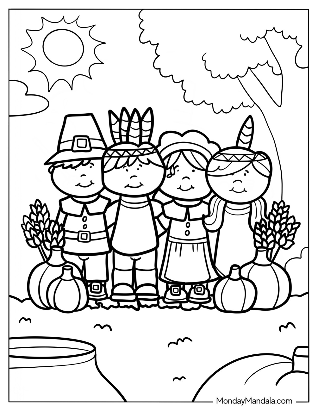 20 Pilgrim Coloring Pages (Free PDF Printables)