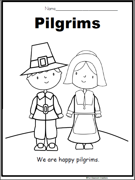 Pilgrim Coloring Page for Kindergarten | Made By Teachers