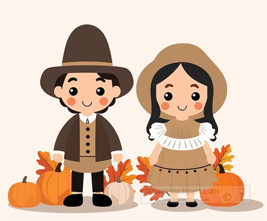pilgrims thanksgiving cliparts