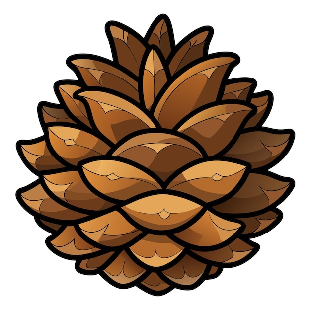 Pine cone clipart vector art and illustration | Premium AI ...