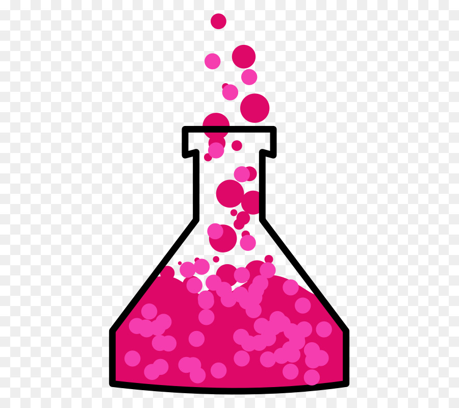 Chemical Flask - Chemical Flask with Pink Bubbles - CleanPNG / KissPNG