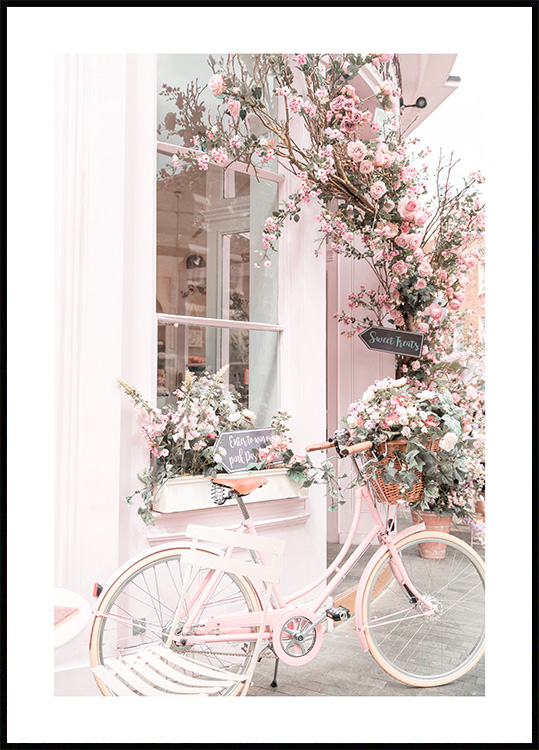 pink bicycles