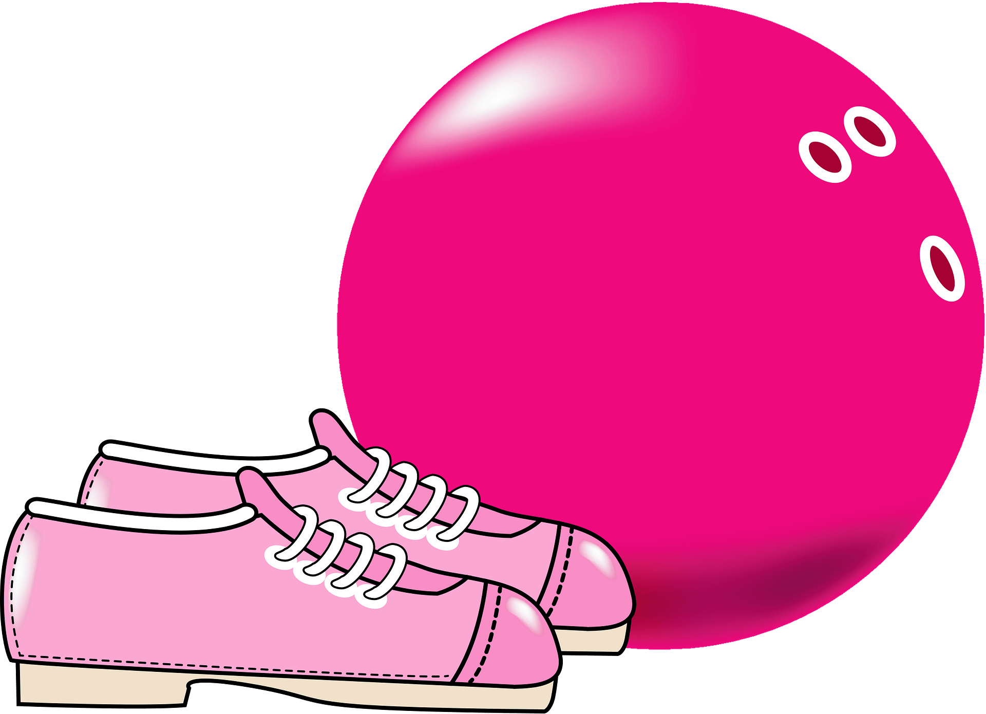 pink bowling cliparts
