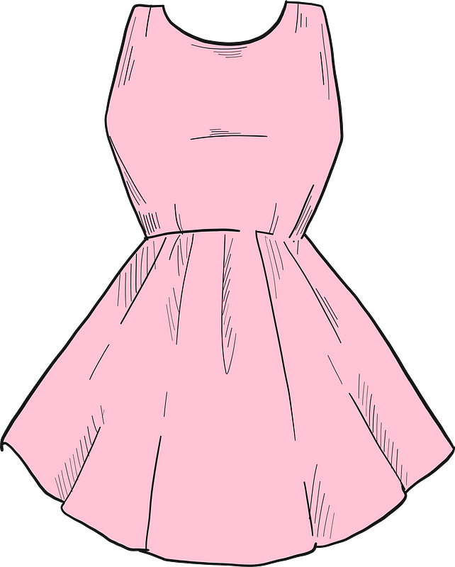 pink dress clipart