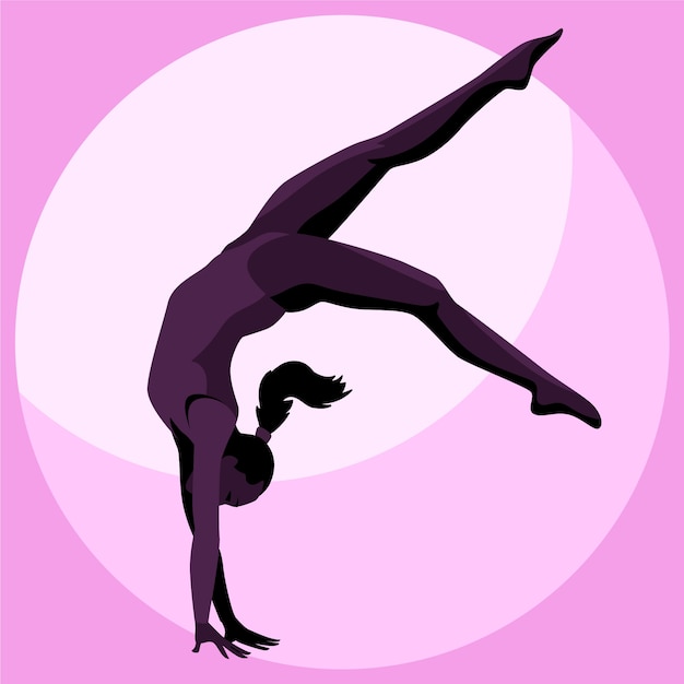 pink gymnast cliparts