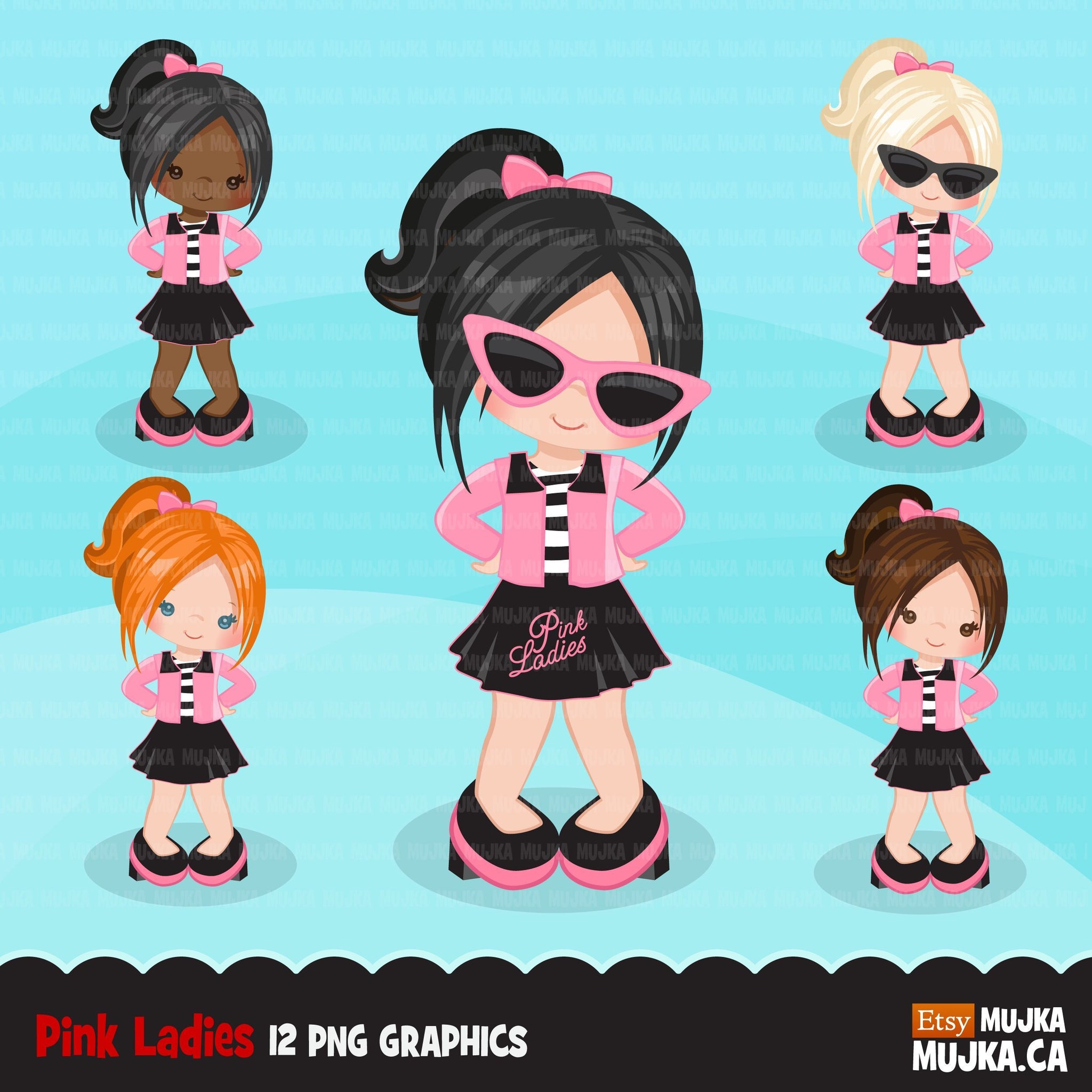 pink lady cliparts