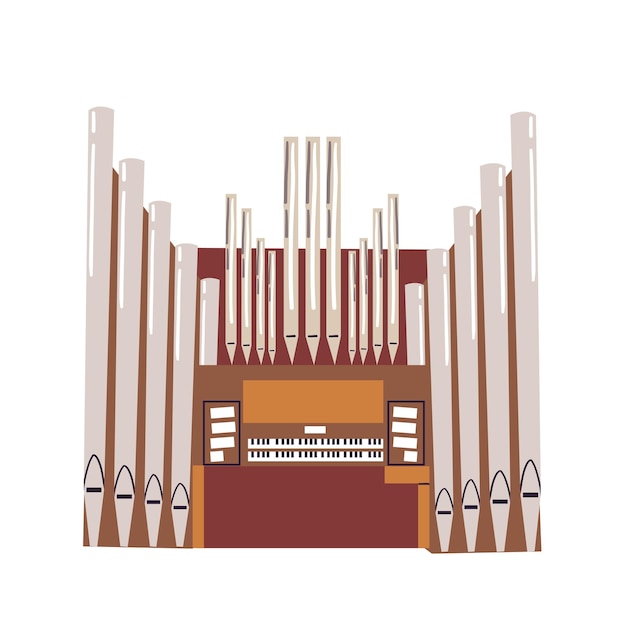 Premium Vector | Pipe organ clipart cartoon style Simple cute ...