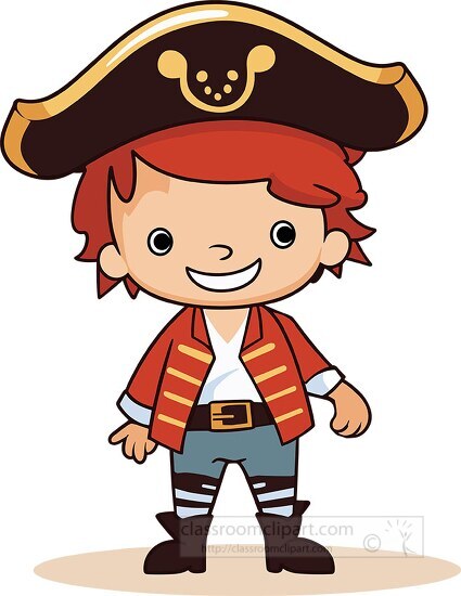 Pirate Clipart-cute smiling child pirate