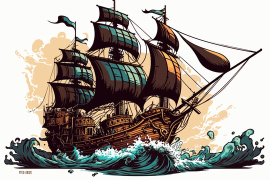 Pirate Ship Vector Images – Browse 119,387 Stock Photos, Vectors ...