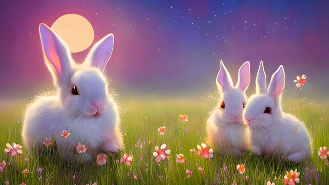 pitchers of bunnies
