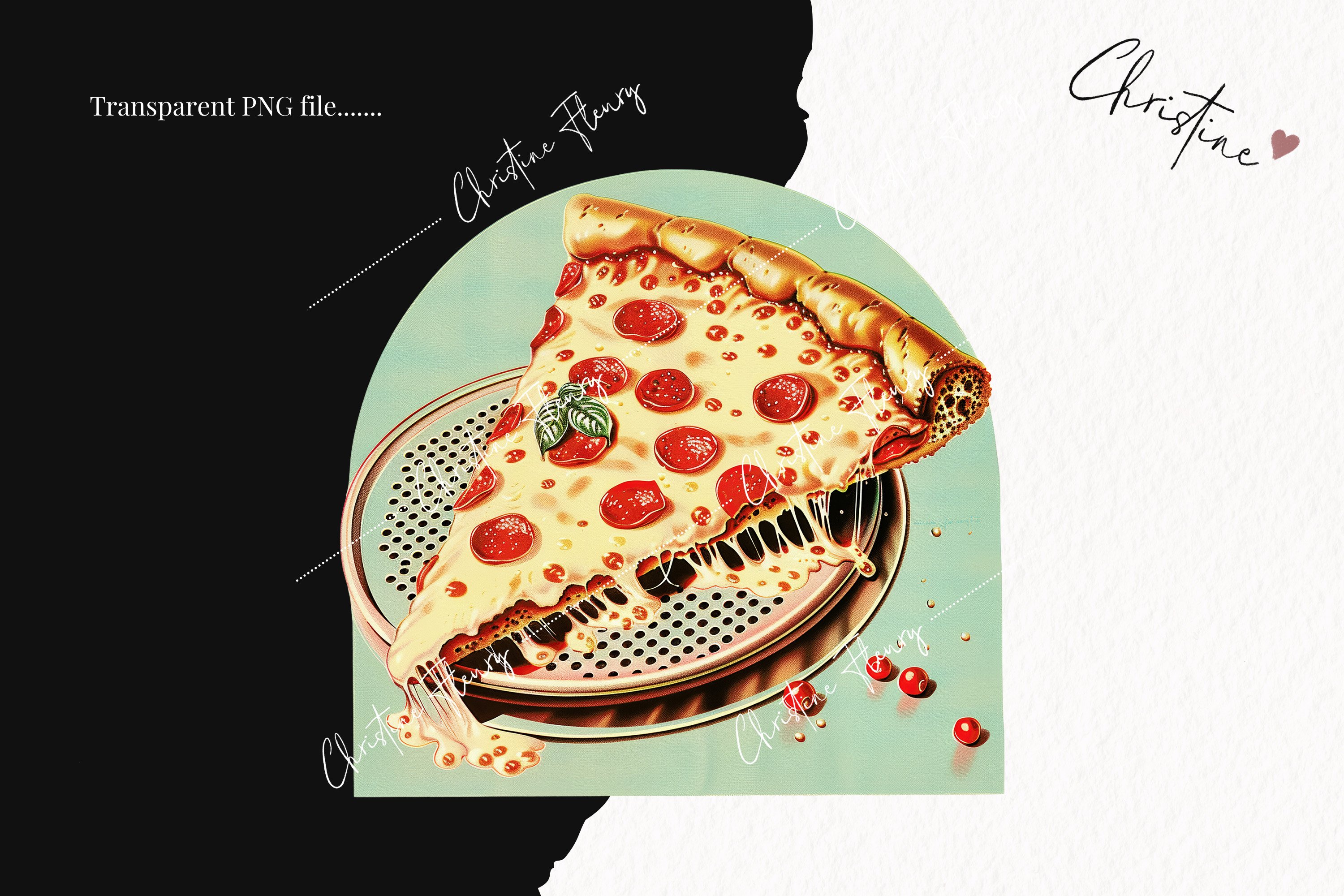 pizza cliparts 1950