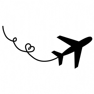 plane heart cliparts