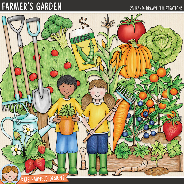 planting garden cliparts