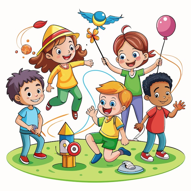 playing cartoon cliparts