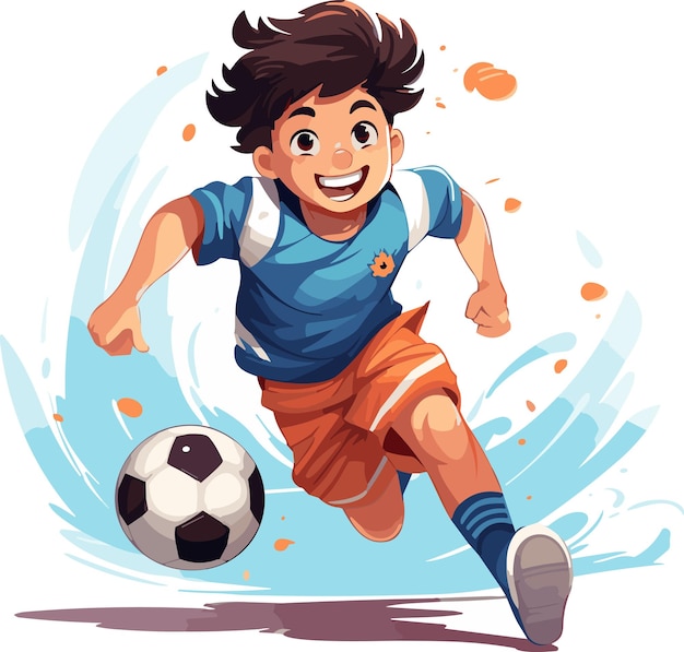 playing football cartoon
