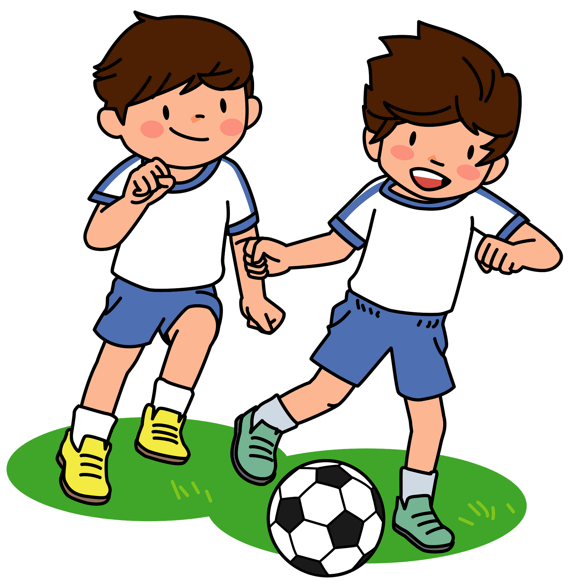 playing soccer cliparts