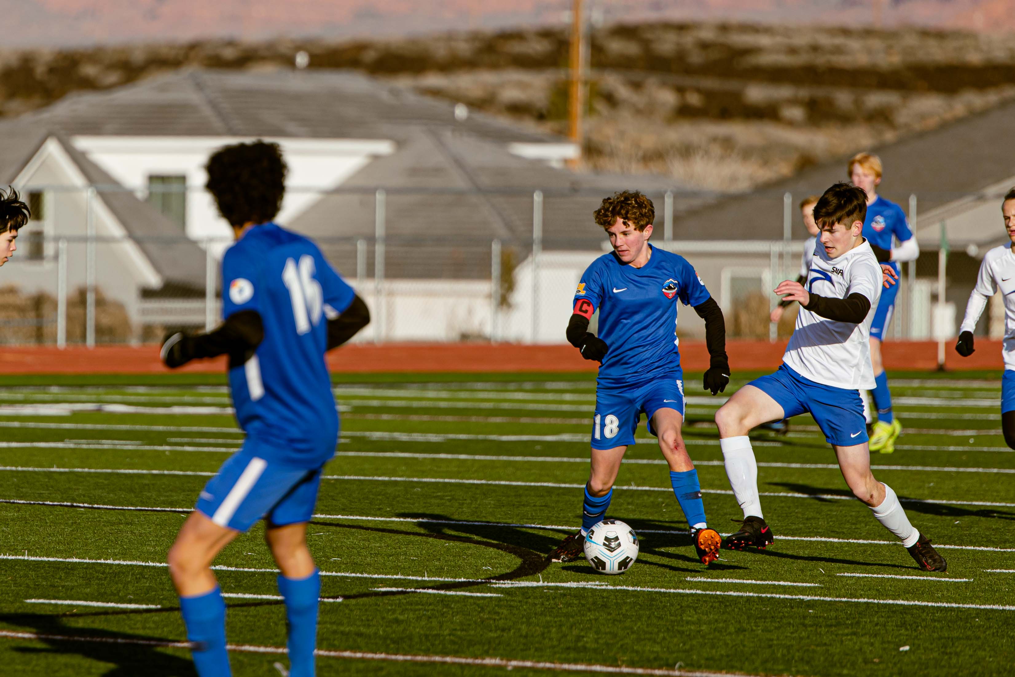 playing soccers