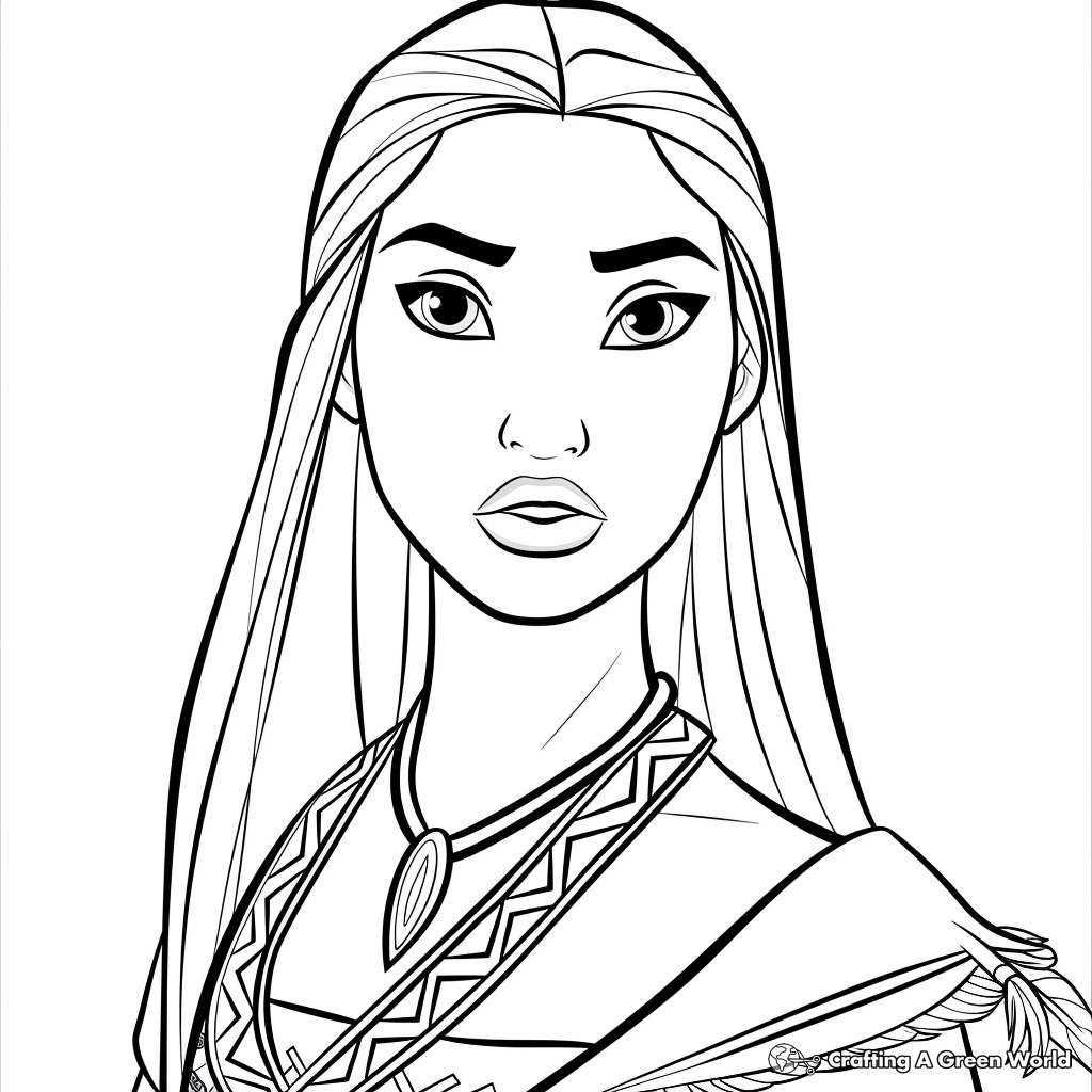 pocahontas coloring page