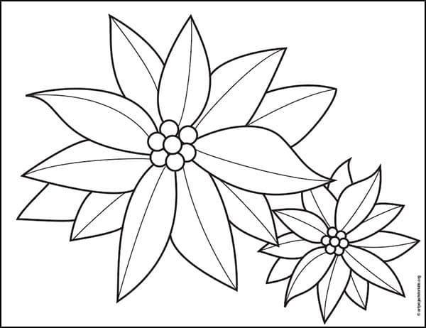 poinsettia coloring pages