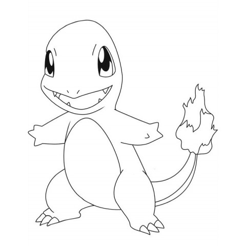 pokemon charmander coloring page