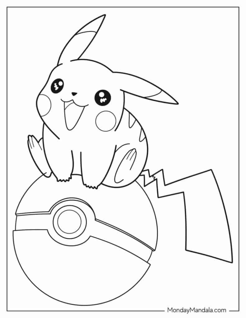 pokemon coloring pages pikachu