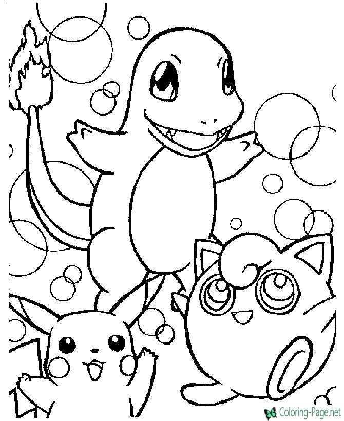 pokemon coloring printables