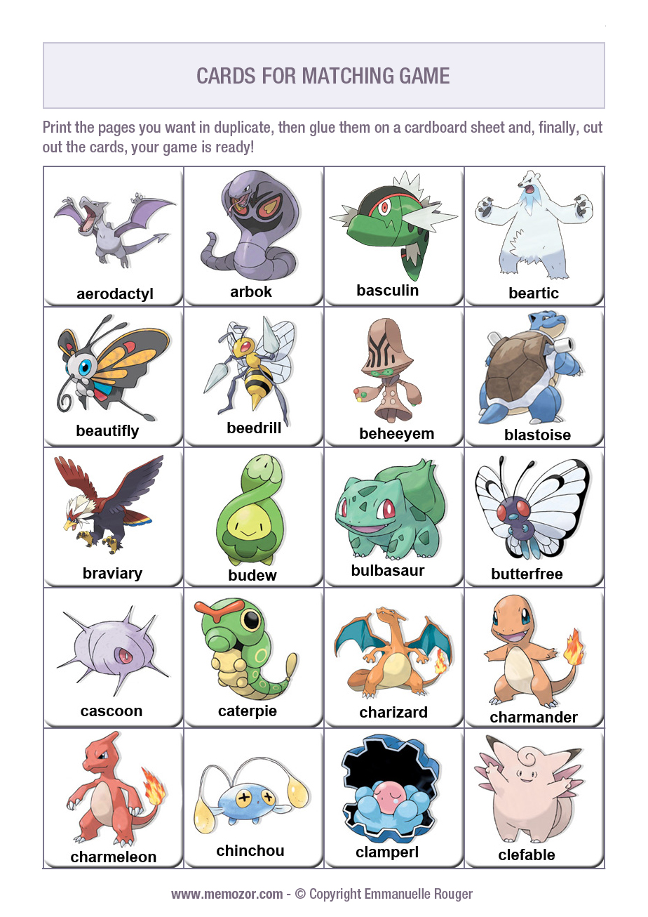 pokemon pictures to print