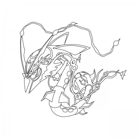 pokemon rayquaza coloring pages