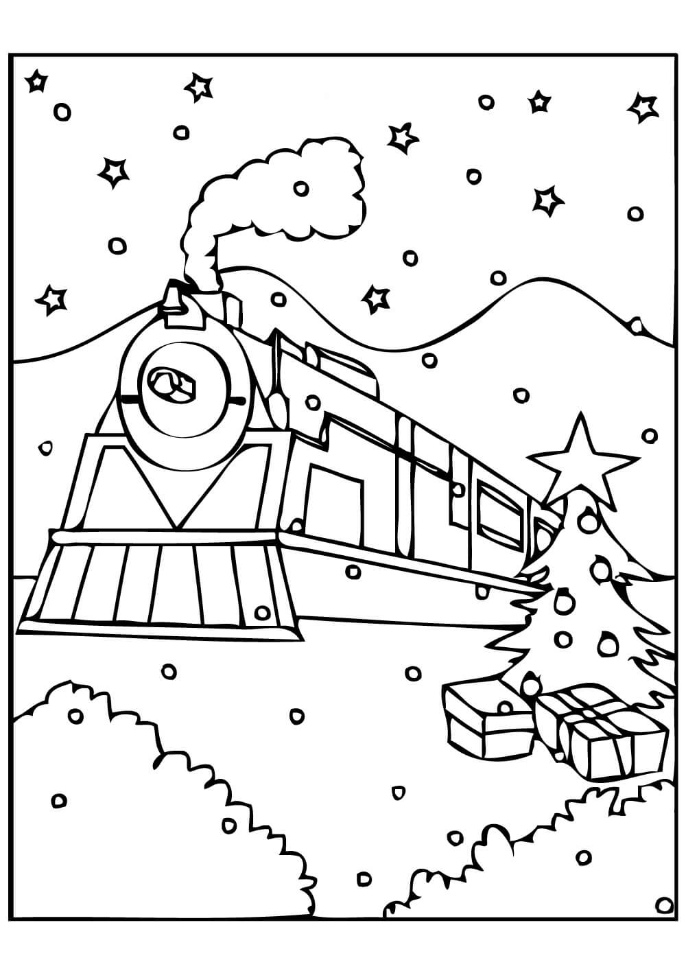 polar express coloring pages printable