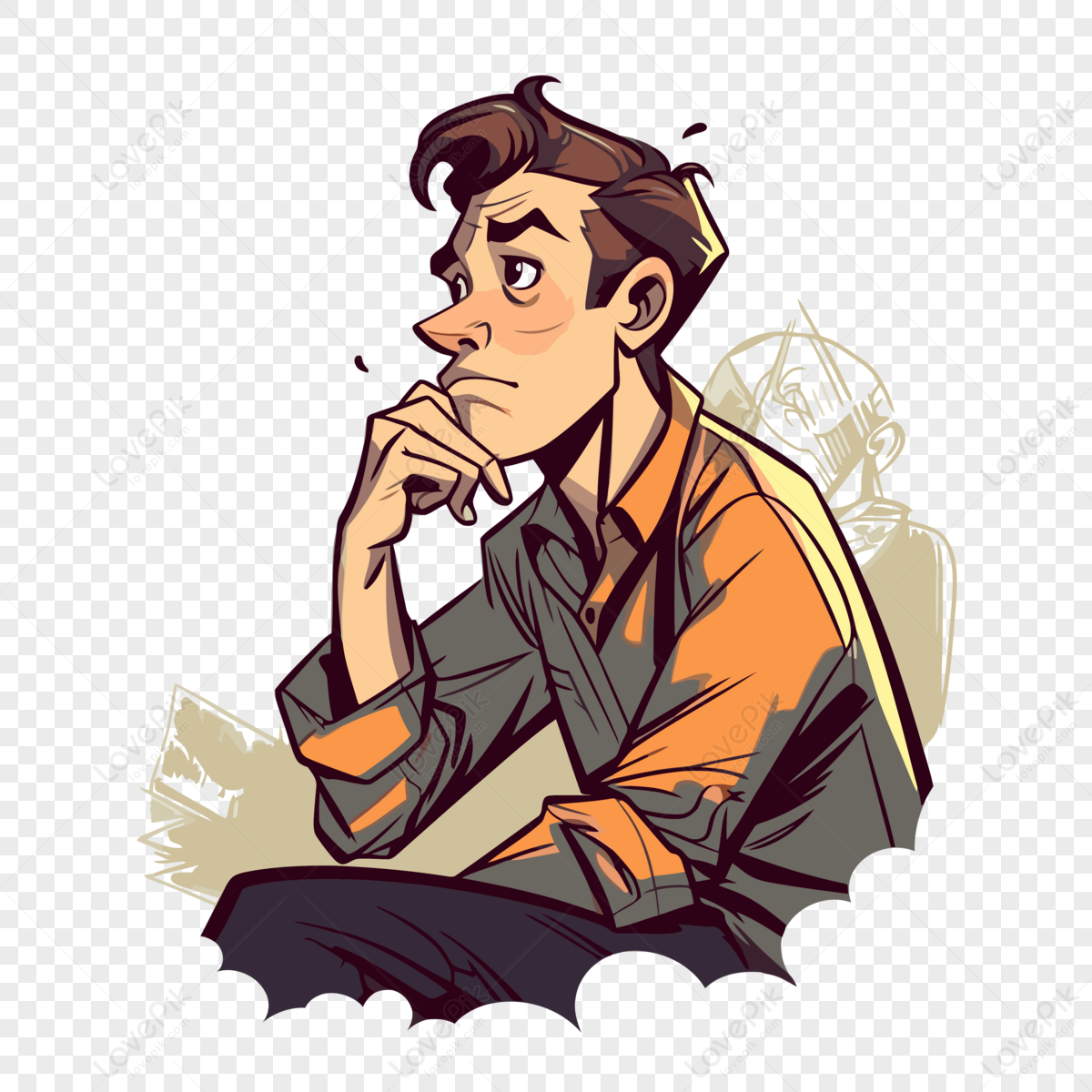 Pondering PNG Images With Transparent Background | Free Download ...