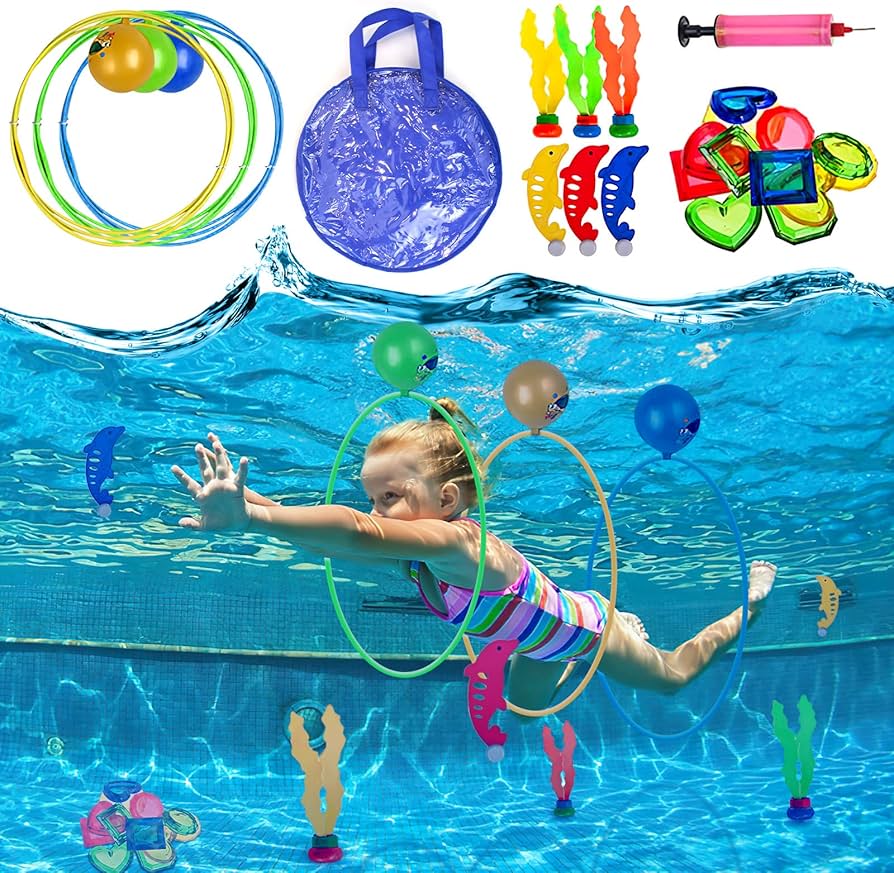 Pool Toy from 5 6 7 8 9 Years Boys Girls Diving Toy Diving Rings Childrens  Set Pool Toys Pool Party Gift 5-12 Years Swimming Pool Water Toy Outdoor:  ...