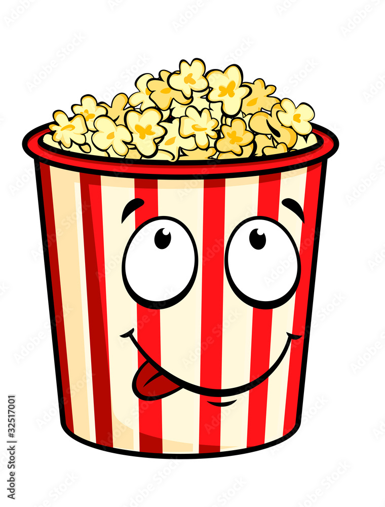 Cartoon popcorn Stock-Vektorgrafik | Adobe Stock