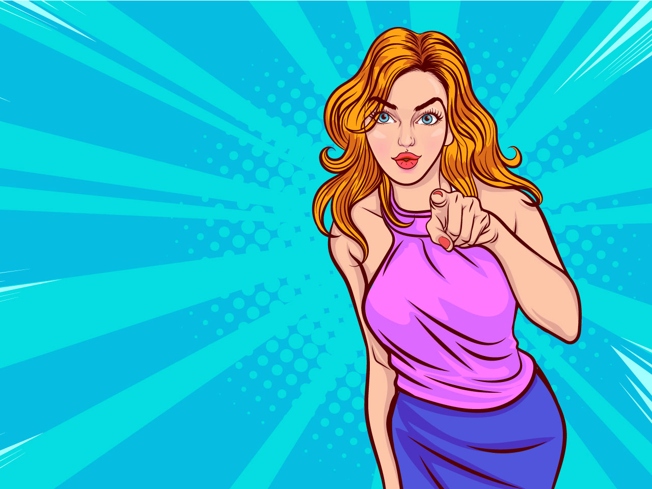 popular girl cliparts