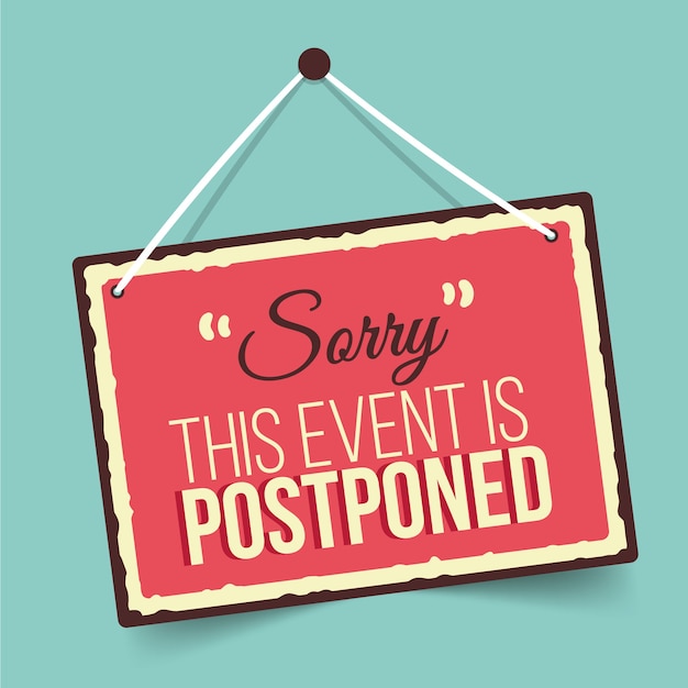 postponed clipart