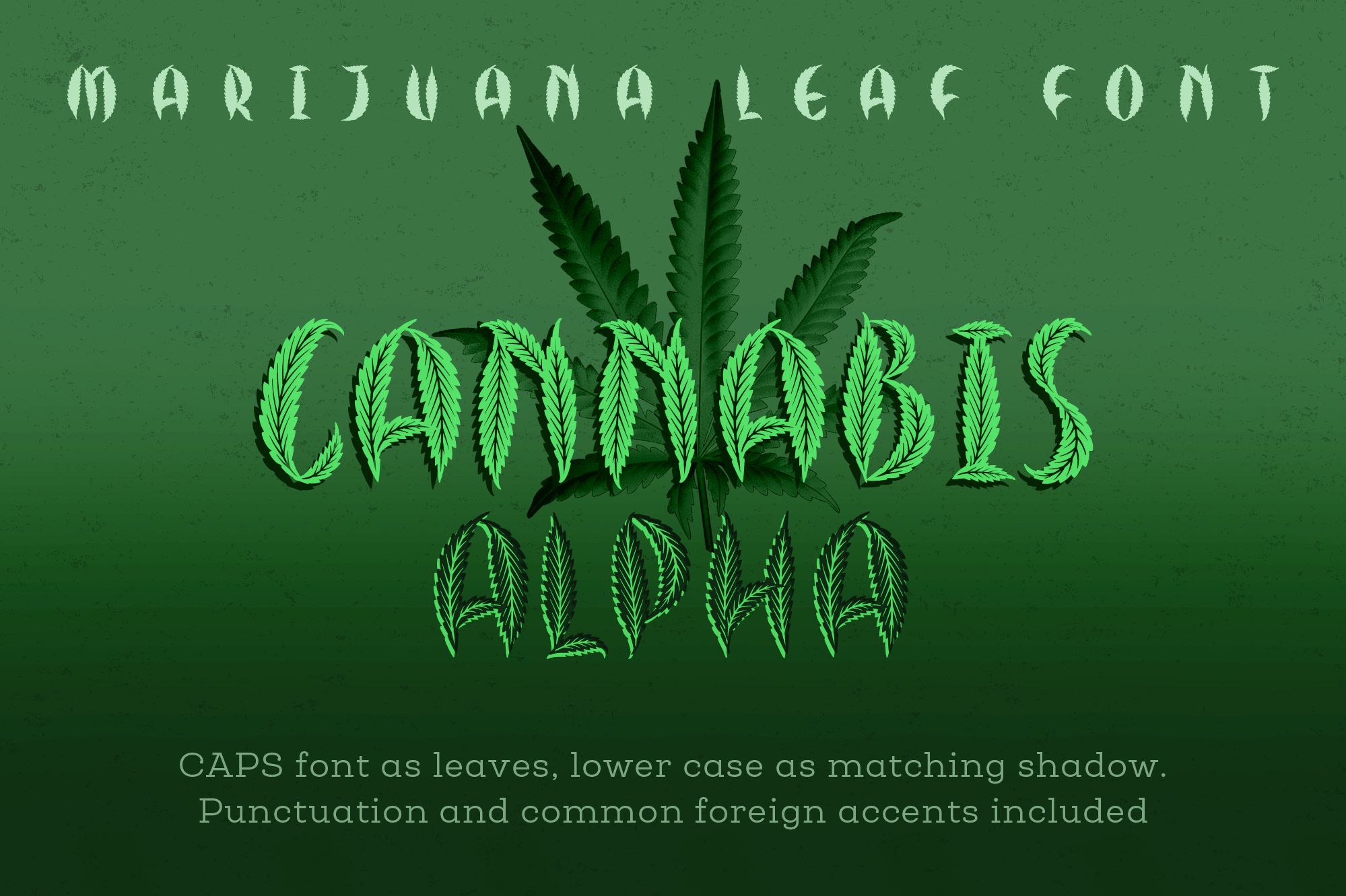 pot leaf font
