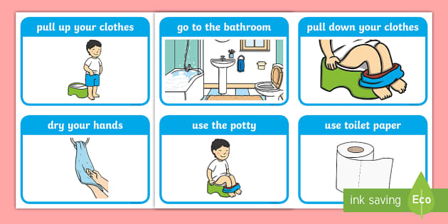 Potty Training at Home Sequencing Cards (Lehrer gemacht)