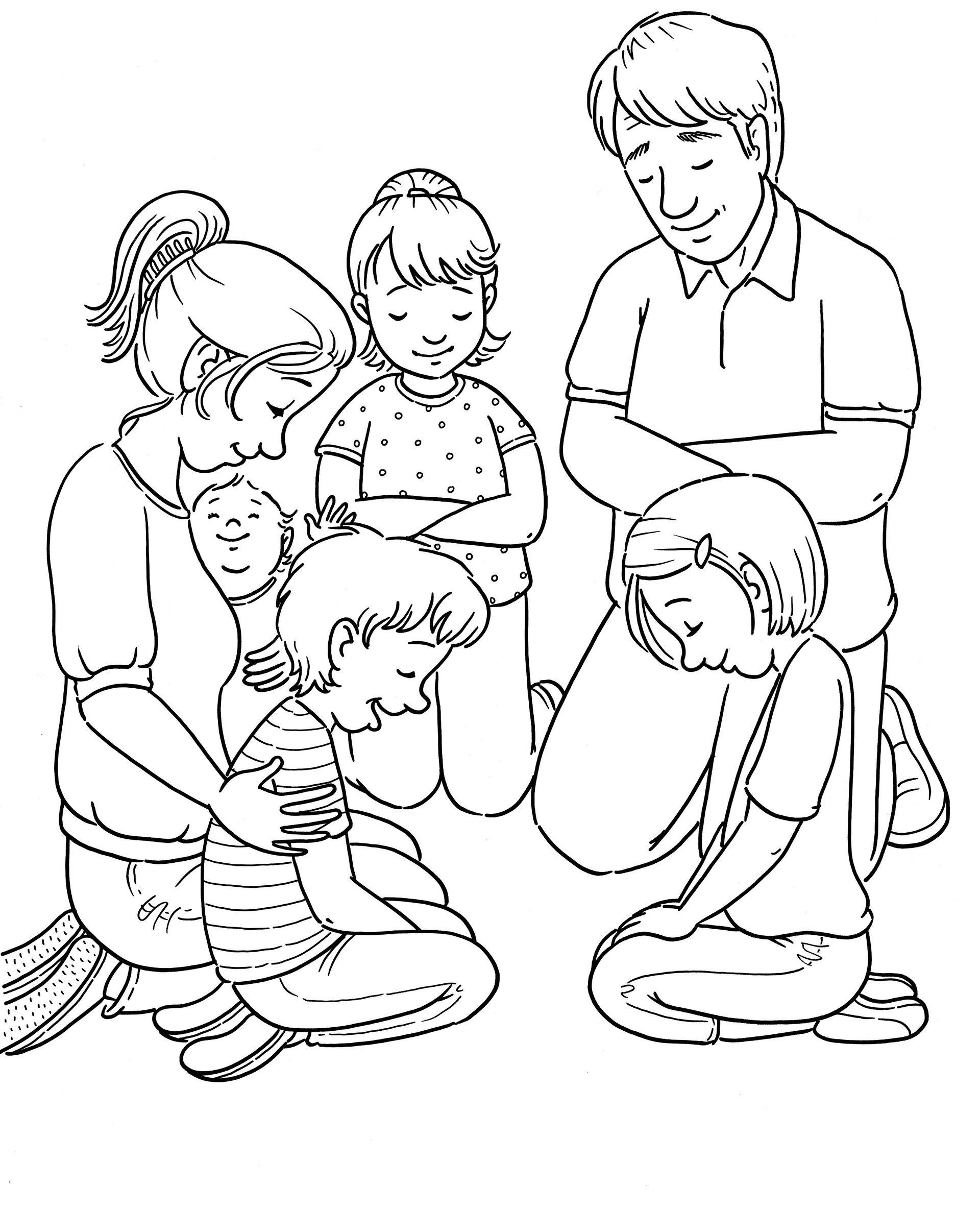 prayer coloring page for kids