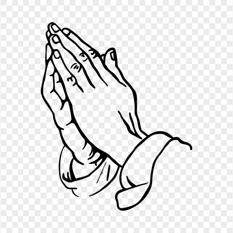 prayer hands outline