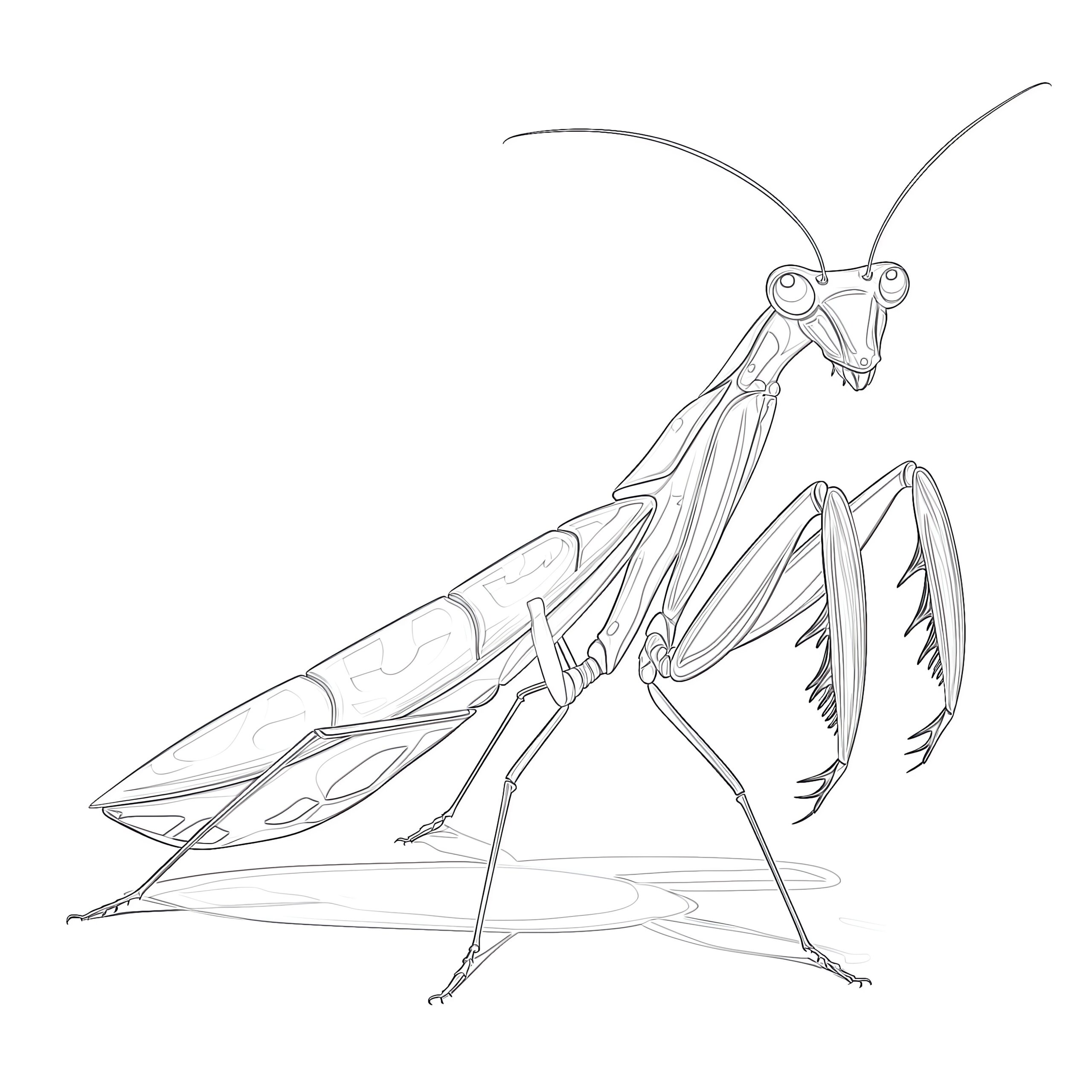 Praying Mantis Coloring Pages | Coloring Pages Mimi Panda